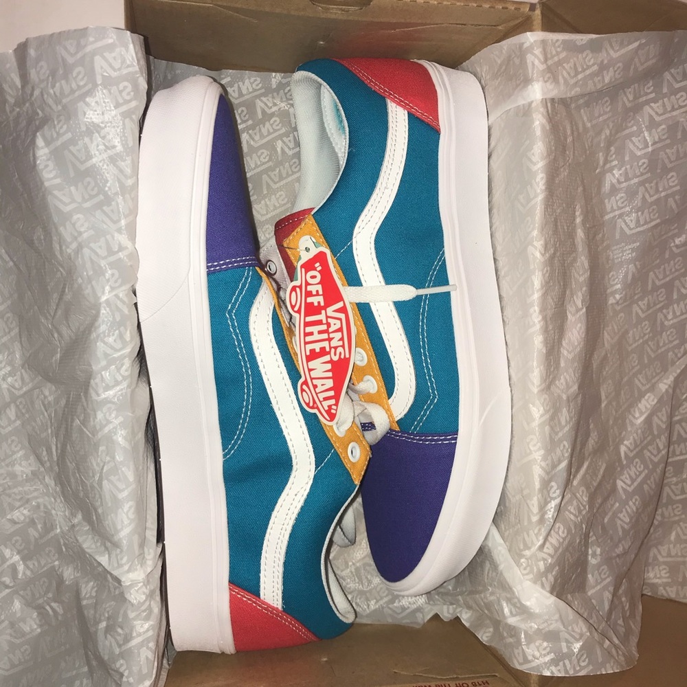 vans old skool (multi Block) Multi/Tr Wht Size 10